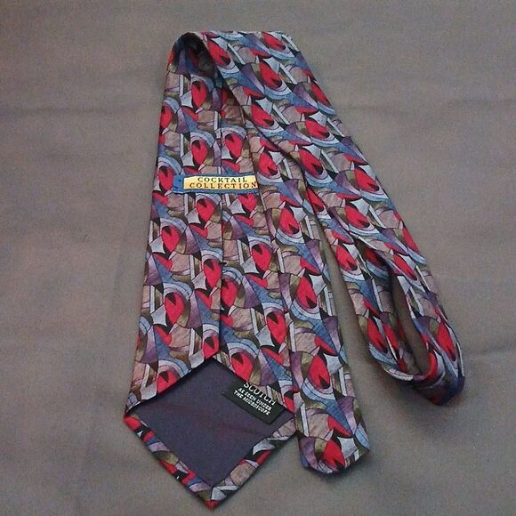 Cocktail Collection multicolor 100% silk tie - Picture 4 of 7
